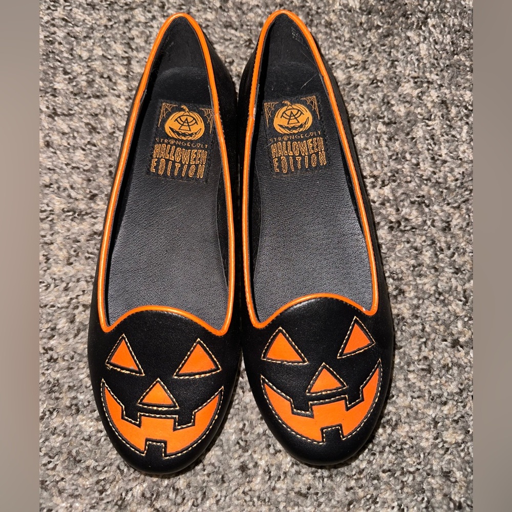 StrangeCvlt Halloween Edition Happy Face flats